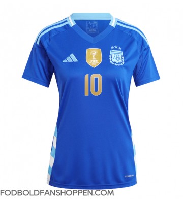 Argentina Lionel Messi #10 Udebanetrøje Dame Copa America 2024 Kortærmet